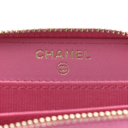 Chanel Caviar Quilted Zip Coin Purse Pink 6 of 8