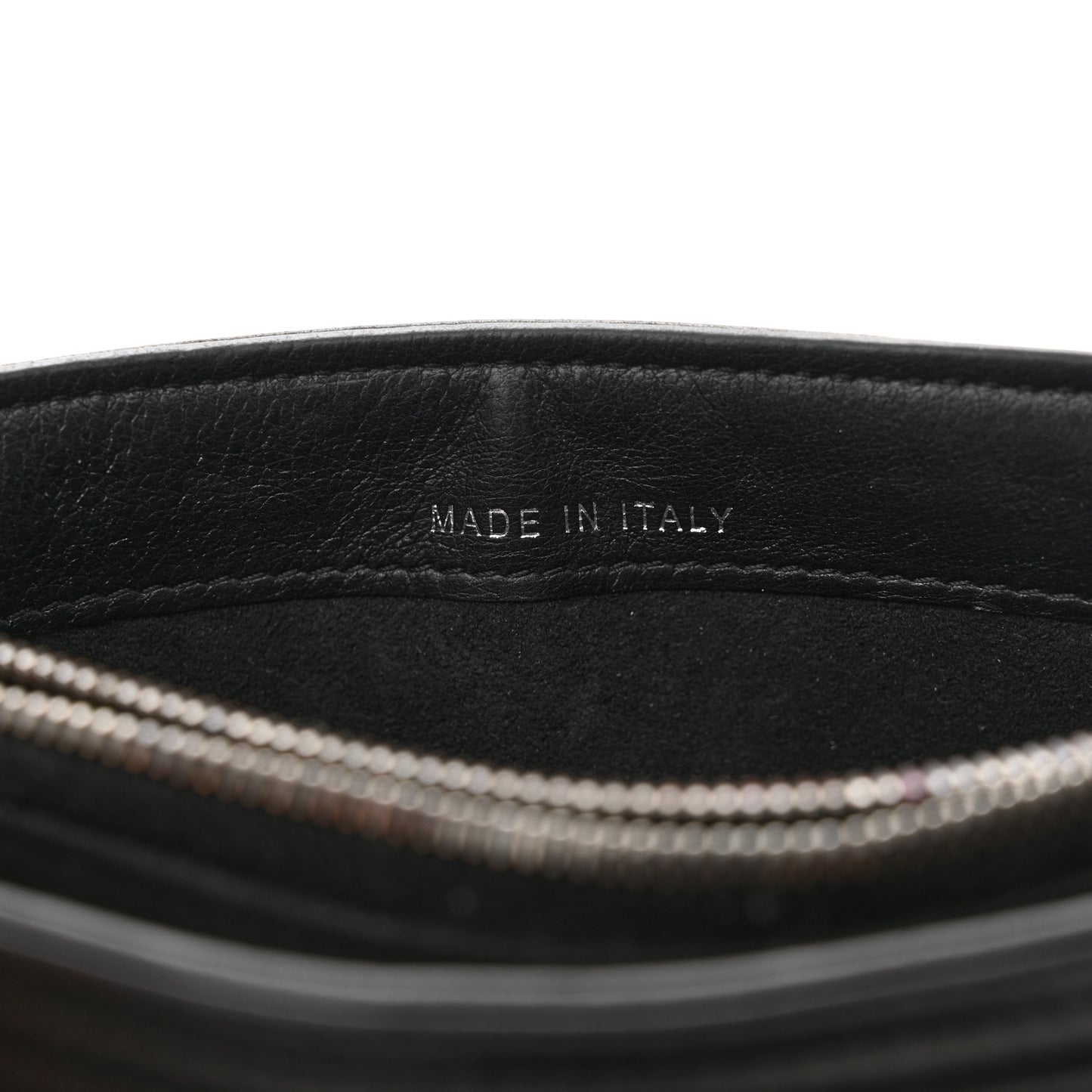 Metallic Galuchat Stingray Lambskin Mini Clutch With Removable Chain Black