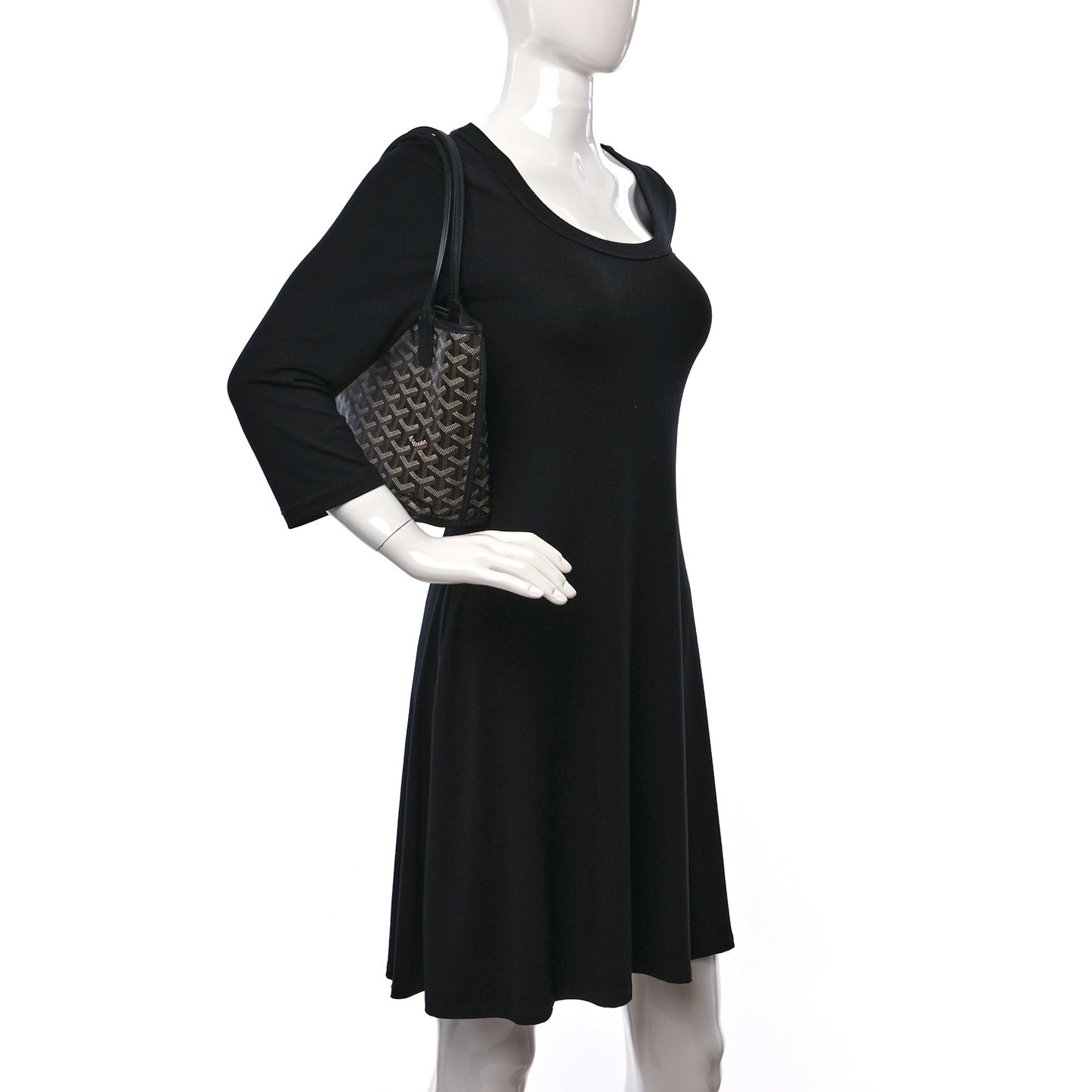 Goyardine Reversible Mini Anjou Black