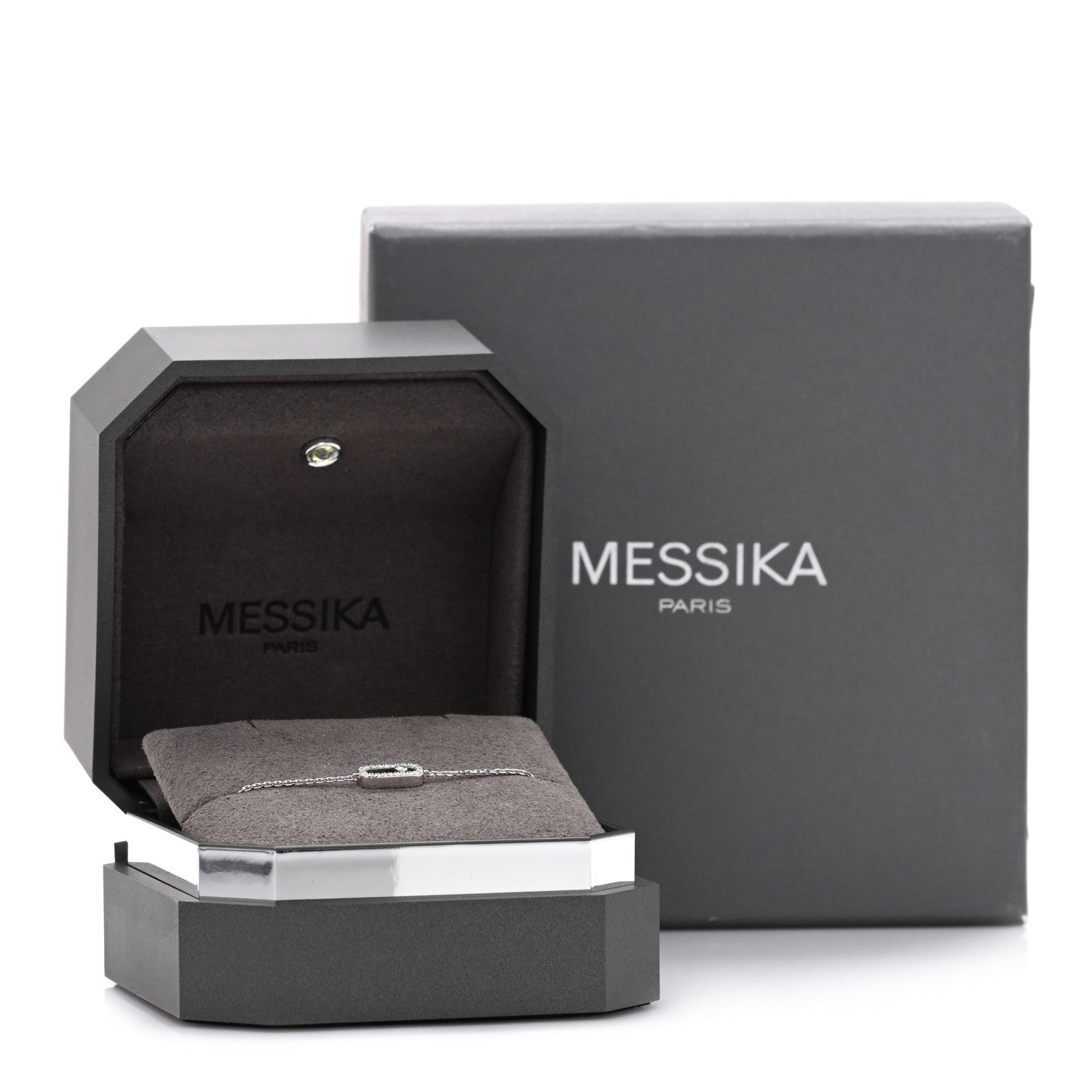 Messika 18K White Gold Diamond Messika Care(s) Pave Bracelet 4 of 4