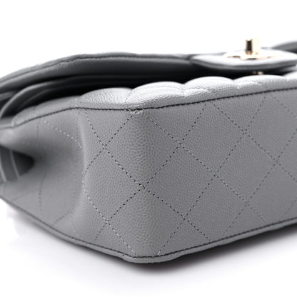 Chanel Caviar Quilted Small Double Flap Grey 8 of 10