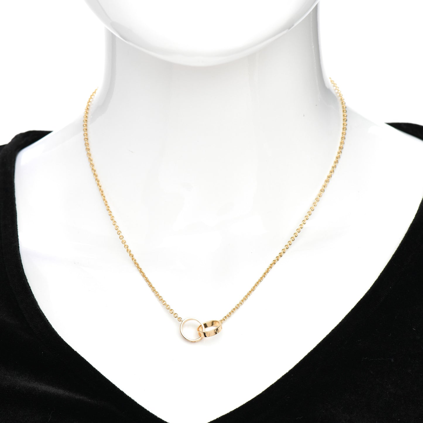 18K Yellow Gold Interlocking LOVE Necklace