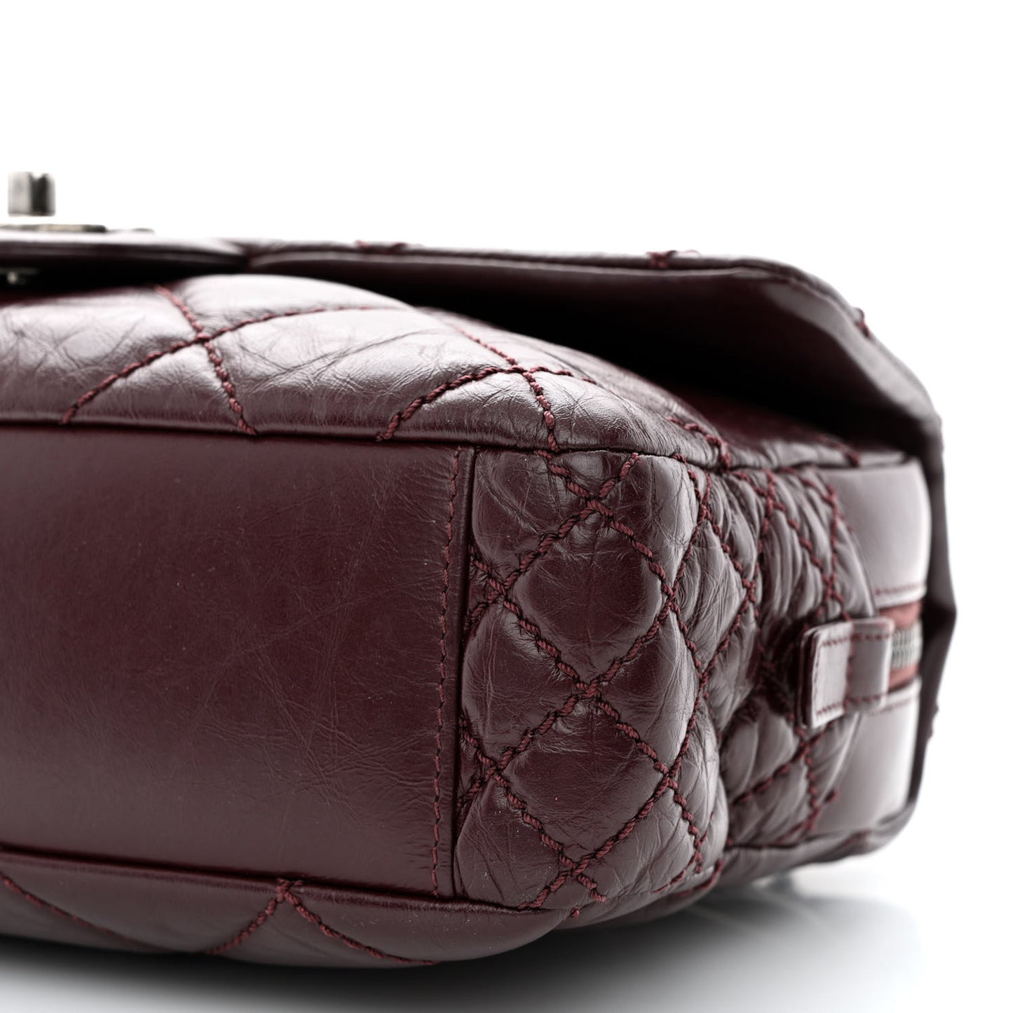 Aged Calfskin Medium New Portobello Flap Burgundy