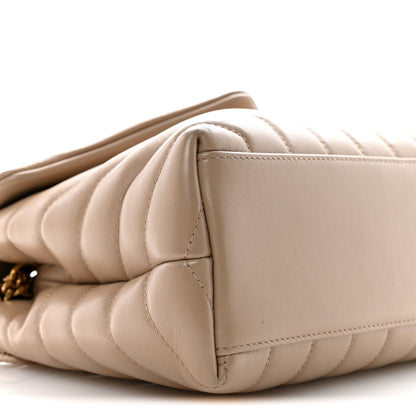 Saint Laurent Calfskin Y Quilted Monogram Small Loulou Chain Satchel Dark Beige 9 of 15
