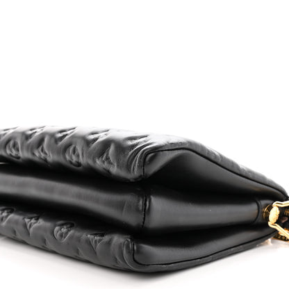 Louis Vuitton Lambskin Embossed Monogram Coussin PM Black 9 of 15