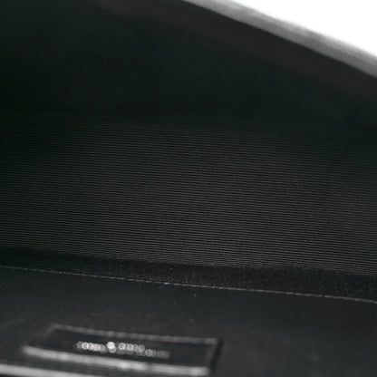 Saint Laurent Grain De Poudre Textured Mixed Matelasse Triquilt Medium Monogram Satchel Black 5 of 11