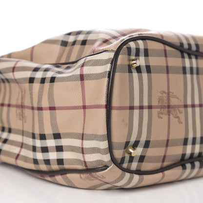 Burberry Haymarket Check Medium Walden Belted Hobo Chocolate 10 of 12
