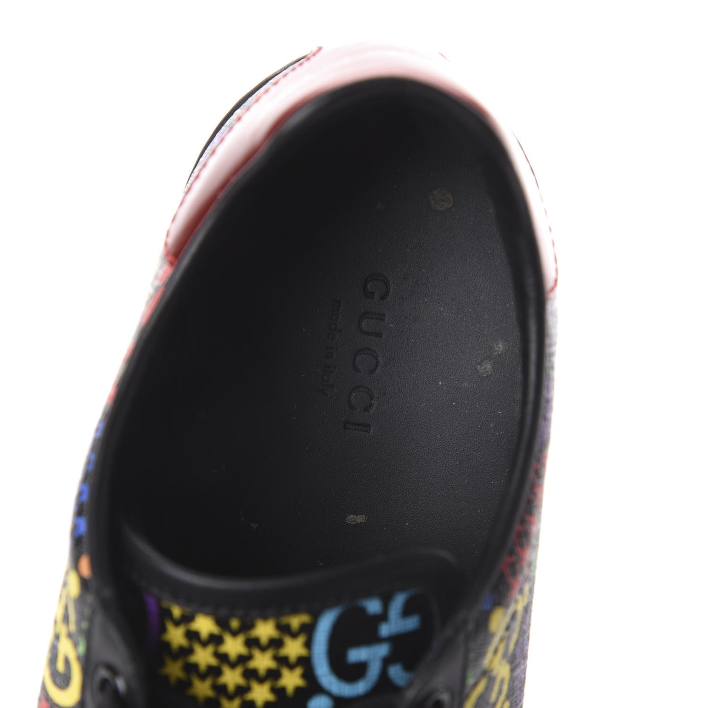 GG Supreme Monogram Psychedelic Mens Ace Sneakers 8 Black Multicolor