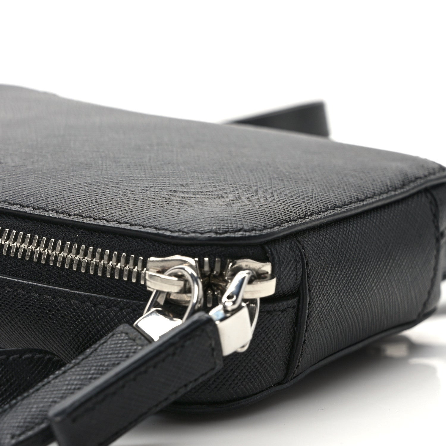 Prada Saffiano Harness Crossbody Travel Pouch Black 9 of 10