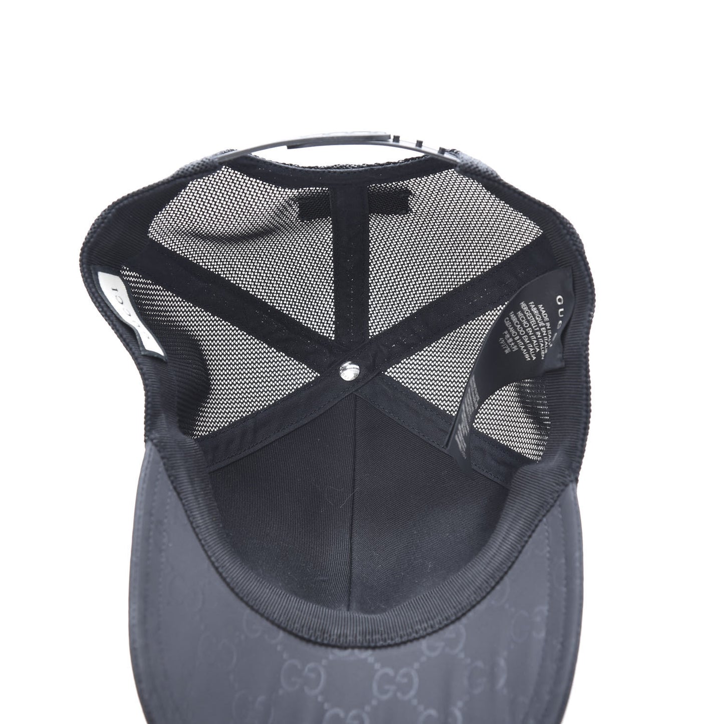 Nylon Monogram Baseball Hat M Black