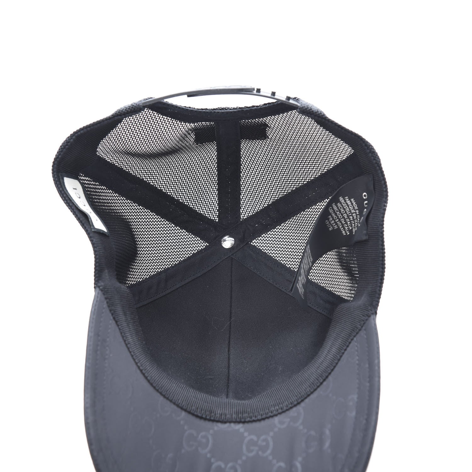 Gucci Nylon Monogram Baseball Hat M Black 5 of 7
