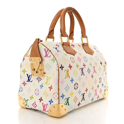 Louis Vuitton Monogram Multicolor Speedy 30 White 3 of 10