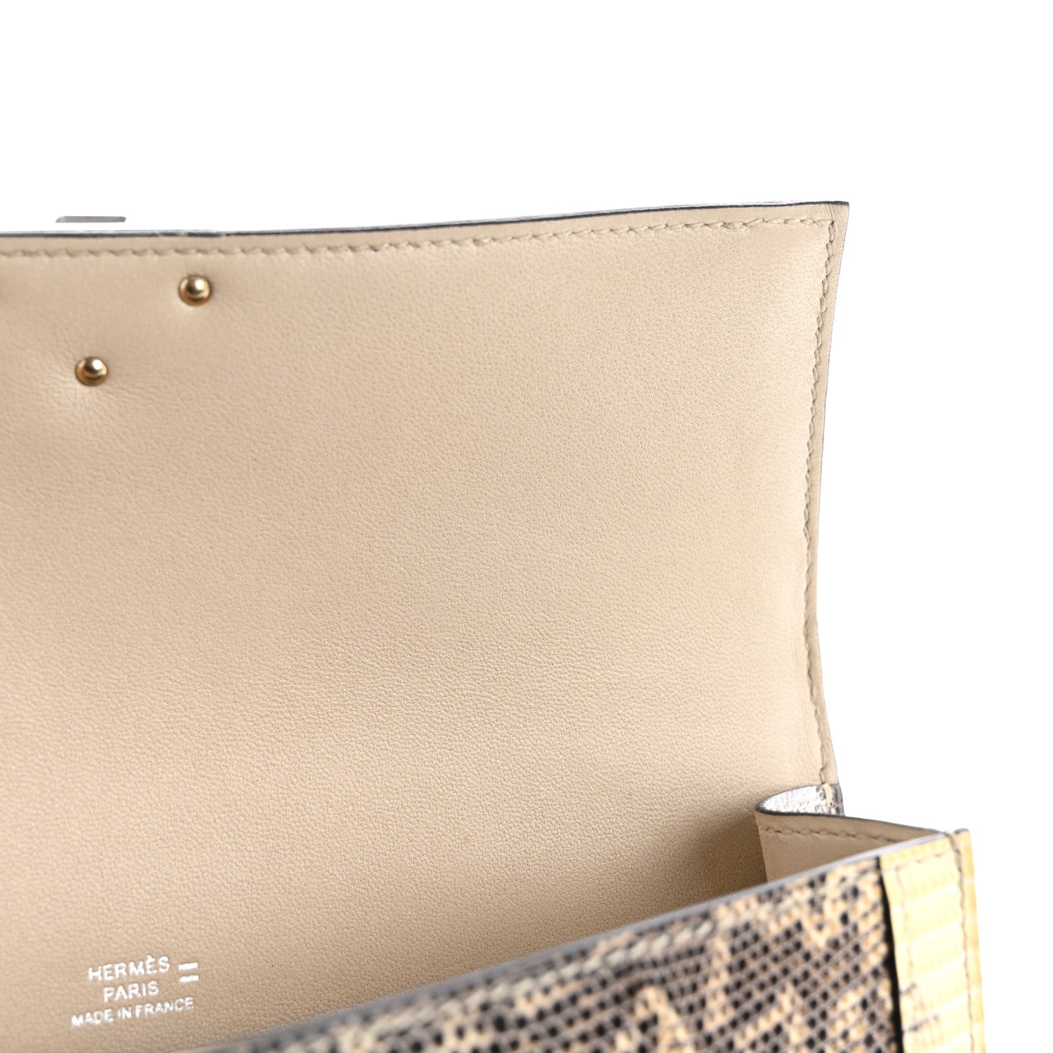 Hermes Lizard Fleche D'Or Clutch Ombre 8 of 10