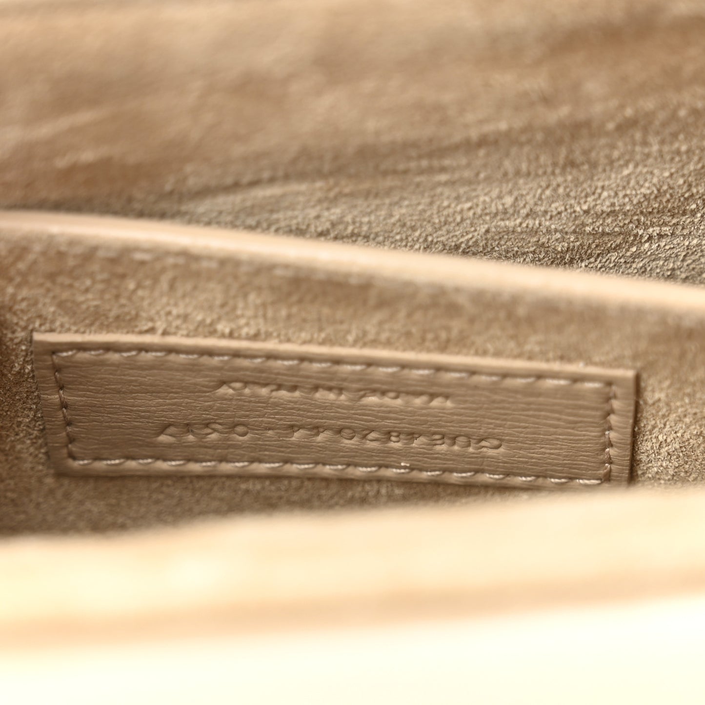 Smooth Calfskin Suede Medium Bellechasse Bag Dark Beige