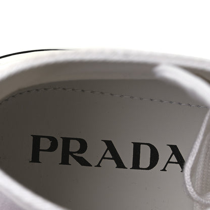 Prada Canvas Polka Dot Point Toe High Top Sneakers 37 White Black 9 of 11