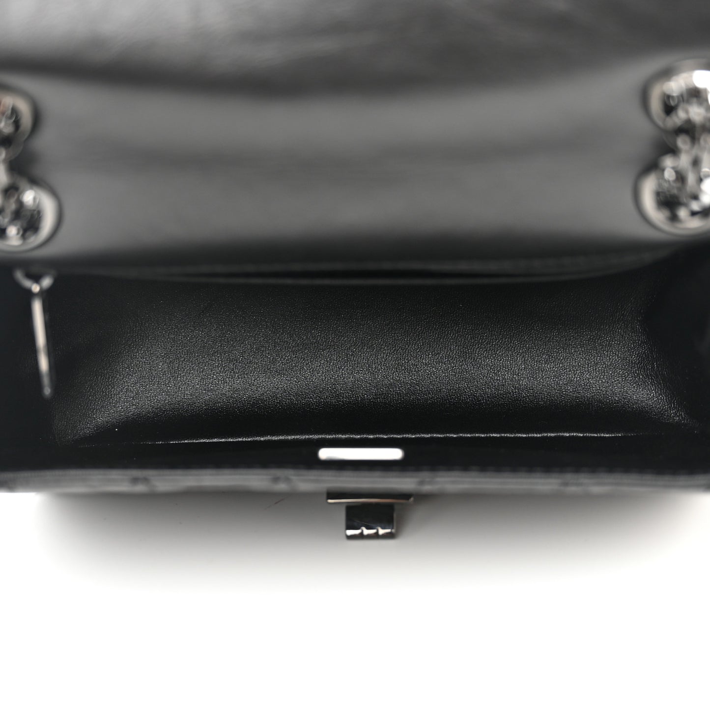 Aged Calfskin Quilted 2.55 Reissue Mini Flap So Black