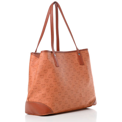 MCM Coated Canvas Shopper Tote Orange 4 of 15