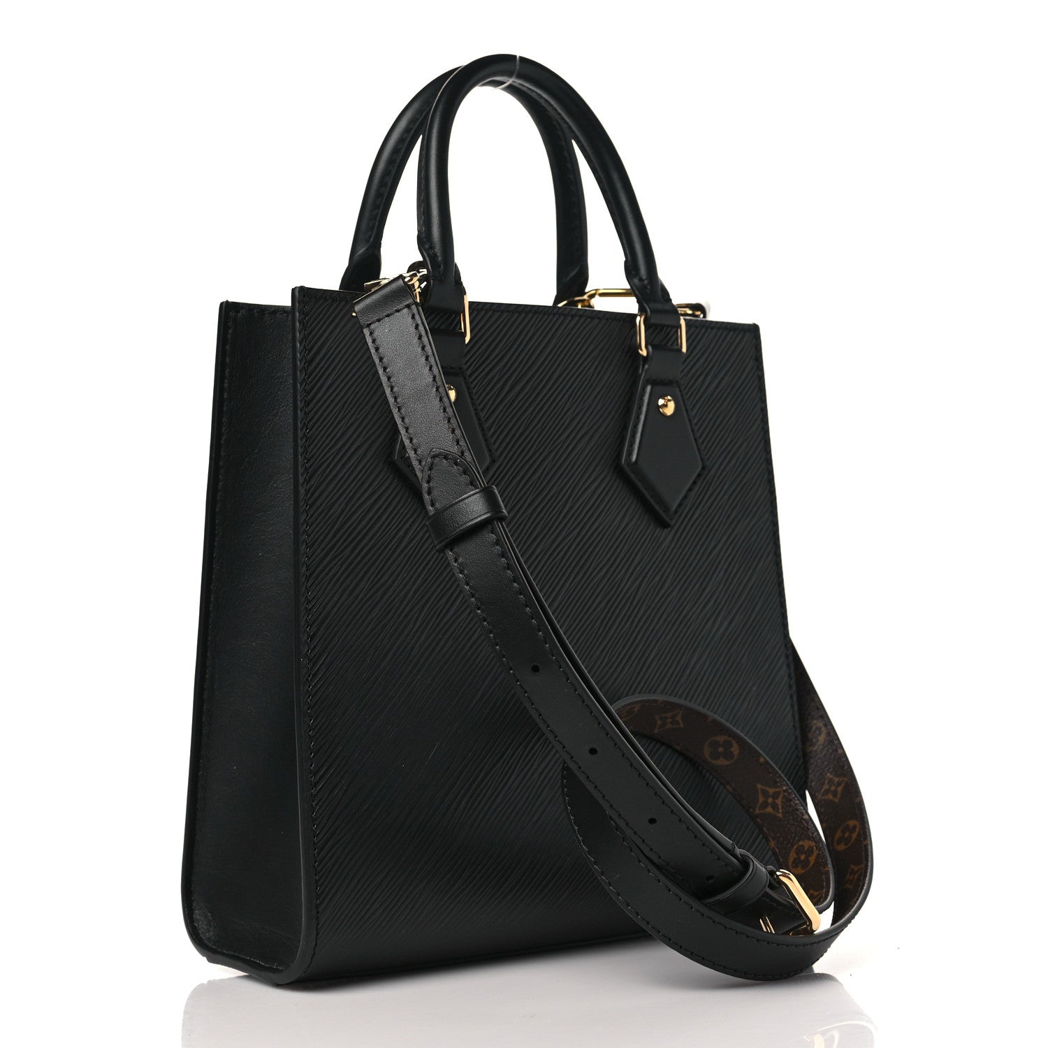 Louis Vuitton Epi Sac Plat BB Black 3 of 8