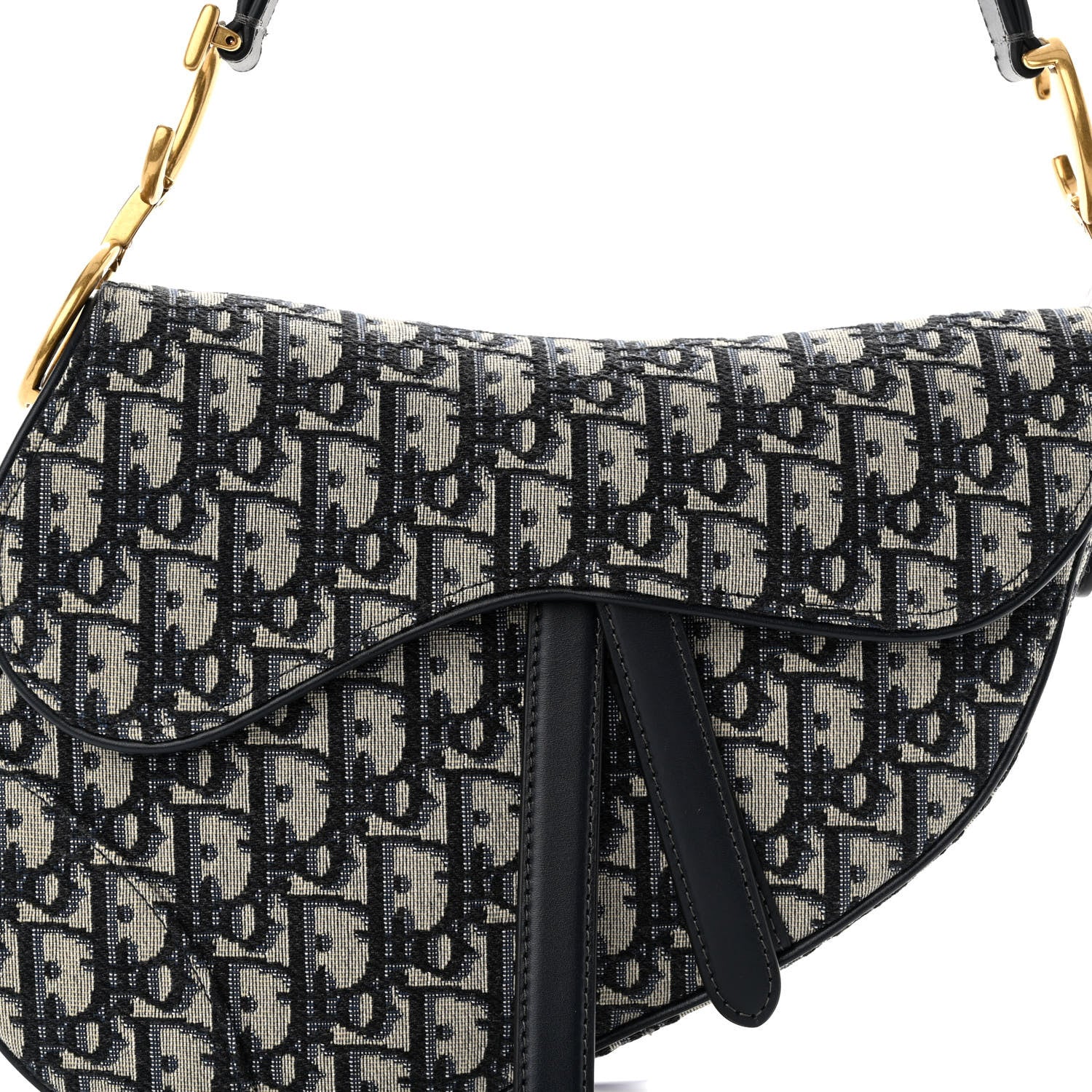 Christian Dior Oblique Saddle Bag Blue 7 of 9