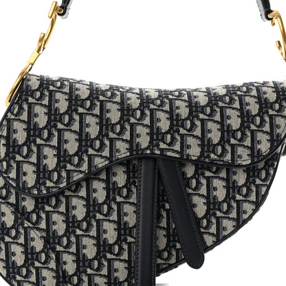 Christian Dior Oblique Saddle Bag Blue 7 of 9