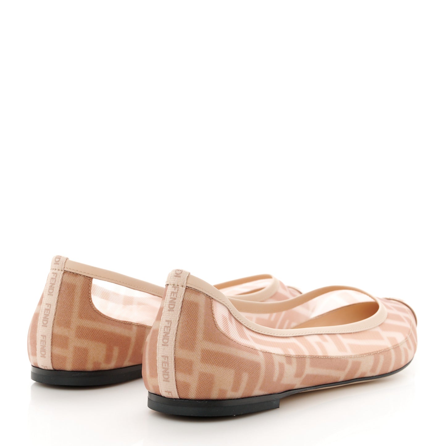 Technical Mesh Vitello FF Colibri Ballerina Flats 38.5 Rose Nude