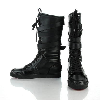 Christian Louboutin Calfskin Sporty Dude Mens Flat Boots 42.5 Black 3 of 10
