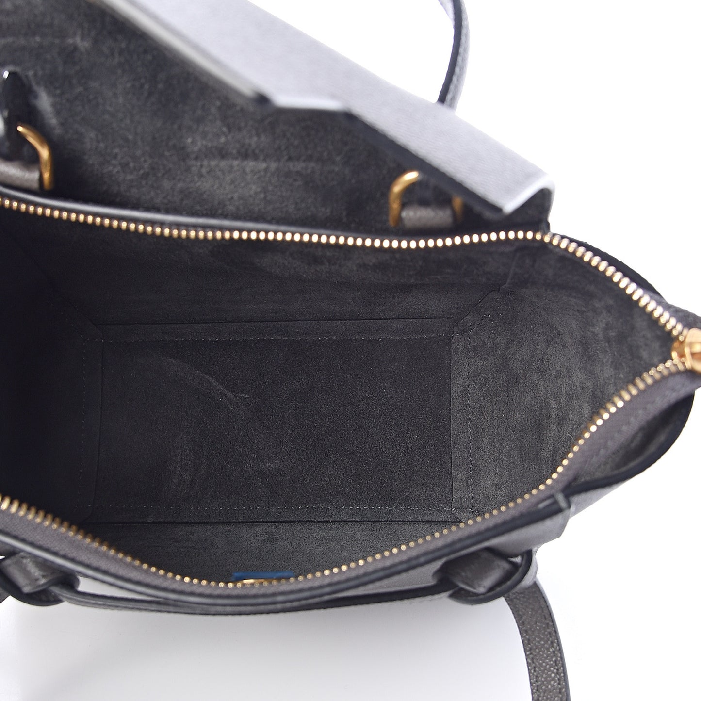 Grained Calfskin Nano Belt Bag Grey