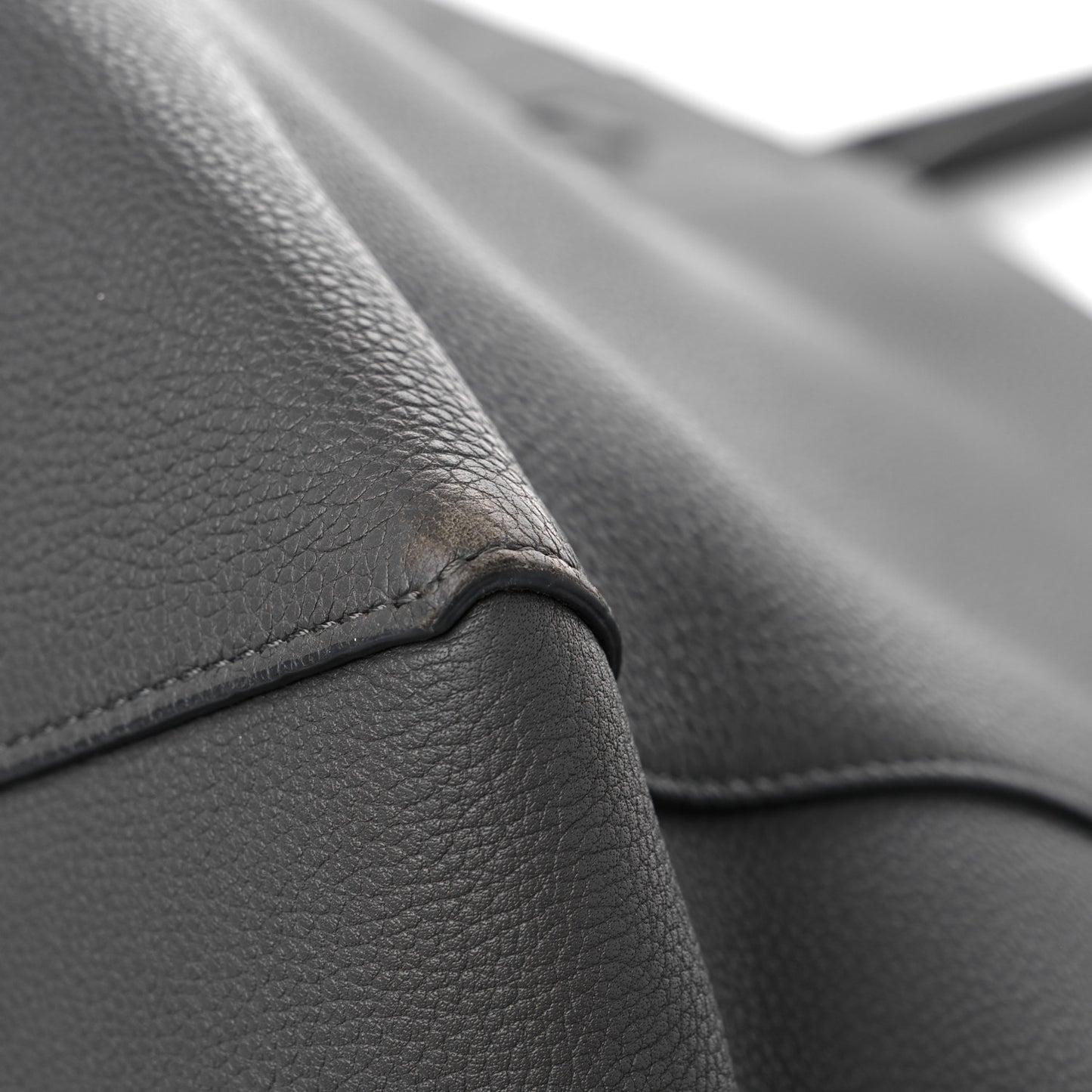 Soft Grained Calfskin Small Belt Cabas Phantom Grey