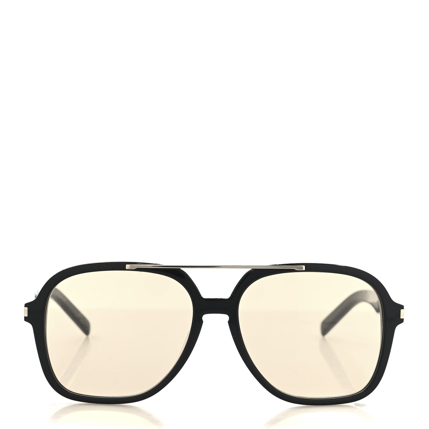 Acetate Geometric Aviator Sunglasses SL 545 Black