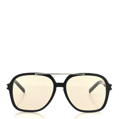Saint Laurent Acetate Geometric Aviator Sunglasses SL 545 Black 2 of 7