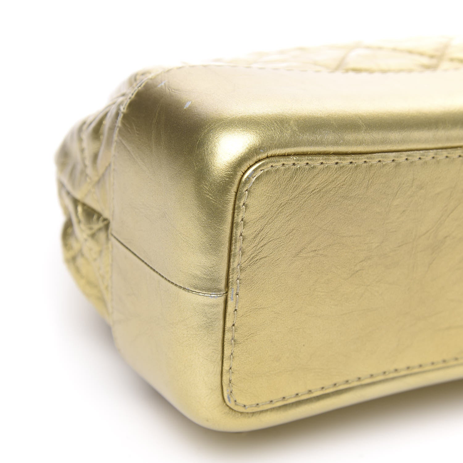 Chanel Metallic Lambskin Small Quilted Gabrielle Backpack Gold 7 of 12