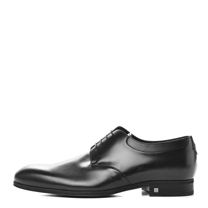 Louis Vuitton Lambskin Mens Derby Lace Up Shoes 8 Black 1 of 12