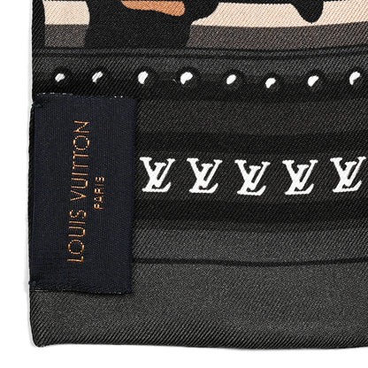 Louis Vuitton Silk Monogram LV World Bandeau Brown 3 of 5