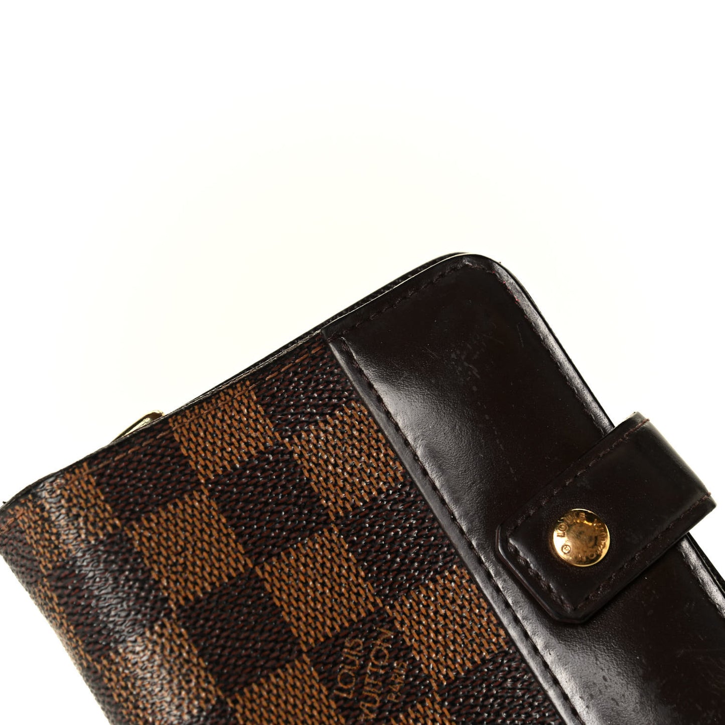 Damier Ebene Zippe Zipped Compact Wallet