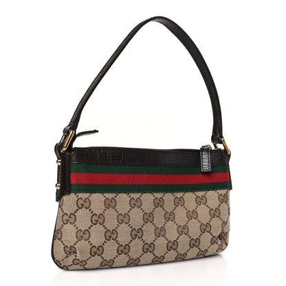 Gucci Monogram Web Pochette Dark Brown 3 of 10