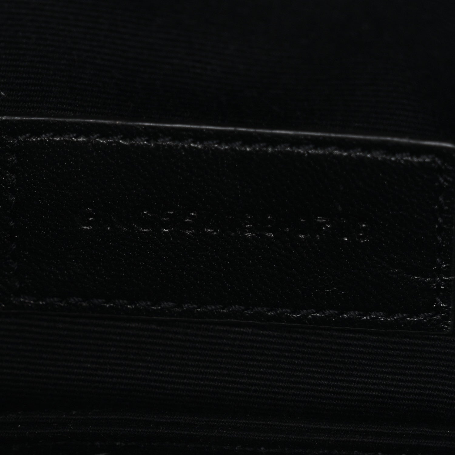 Saint Laurent Grain De Poudre Square Dot Monogram Bill Pouch White Black 7 of 8