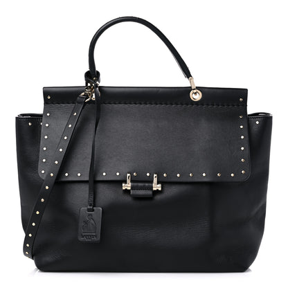 Lanvin Goatskin Medium Trilogy Cabas Black 1 of 14