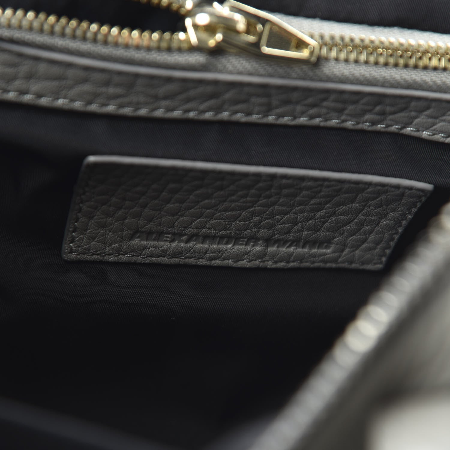 Alexander Wang Pebbled Lambskin Rockie Gray Pale Gold Hardware 8 of 9