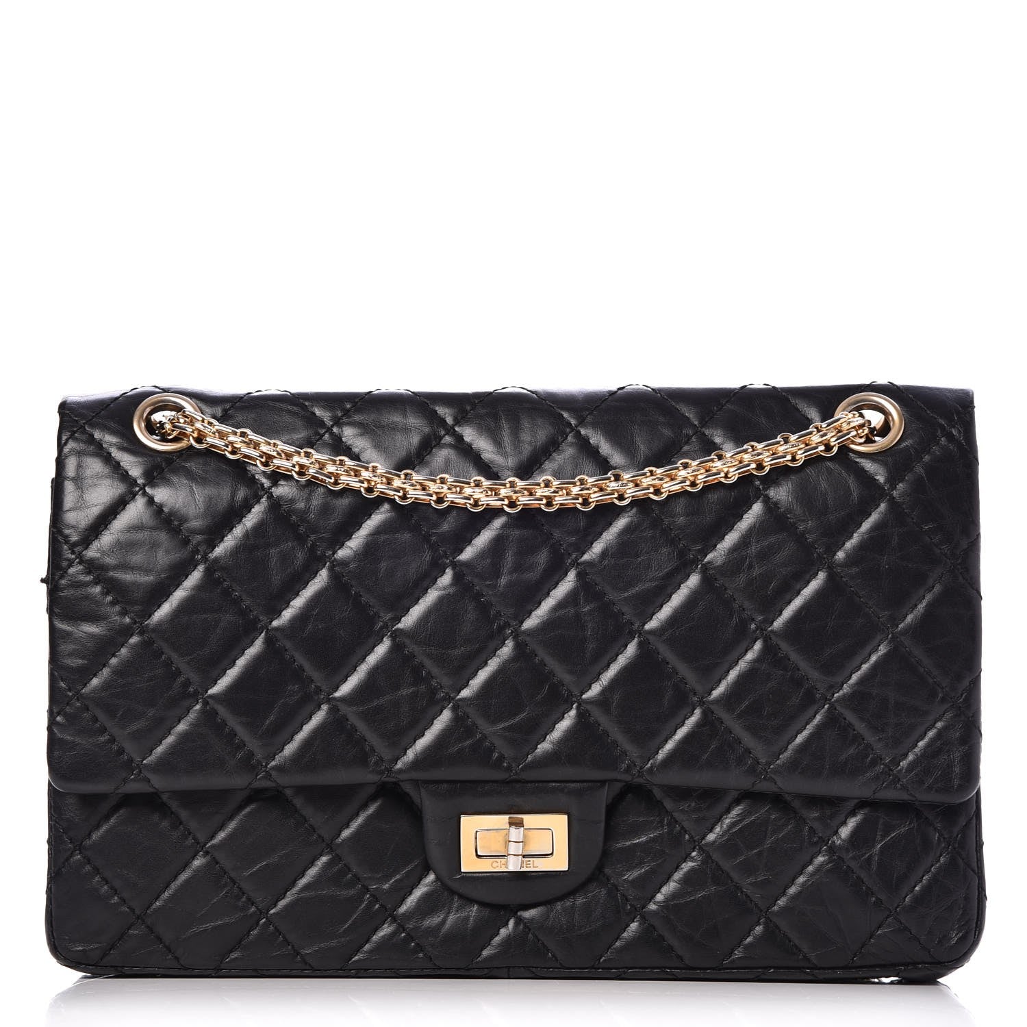 Chanel Aged Calfskin Quilted 2.55 Reissue 226 Flap Black 1 of 10