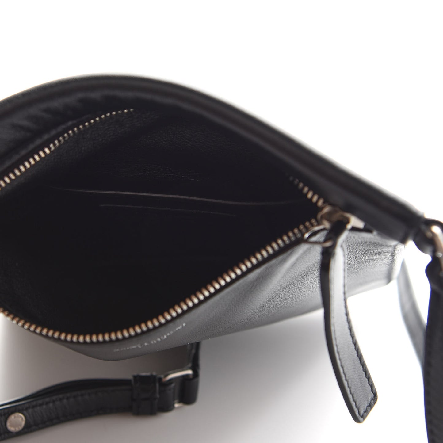 Antiqued Lambskin Sid Flat Crossbody Black