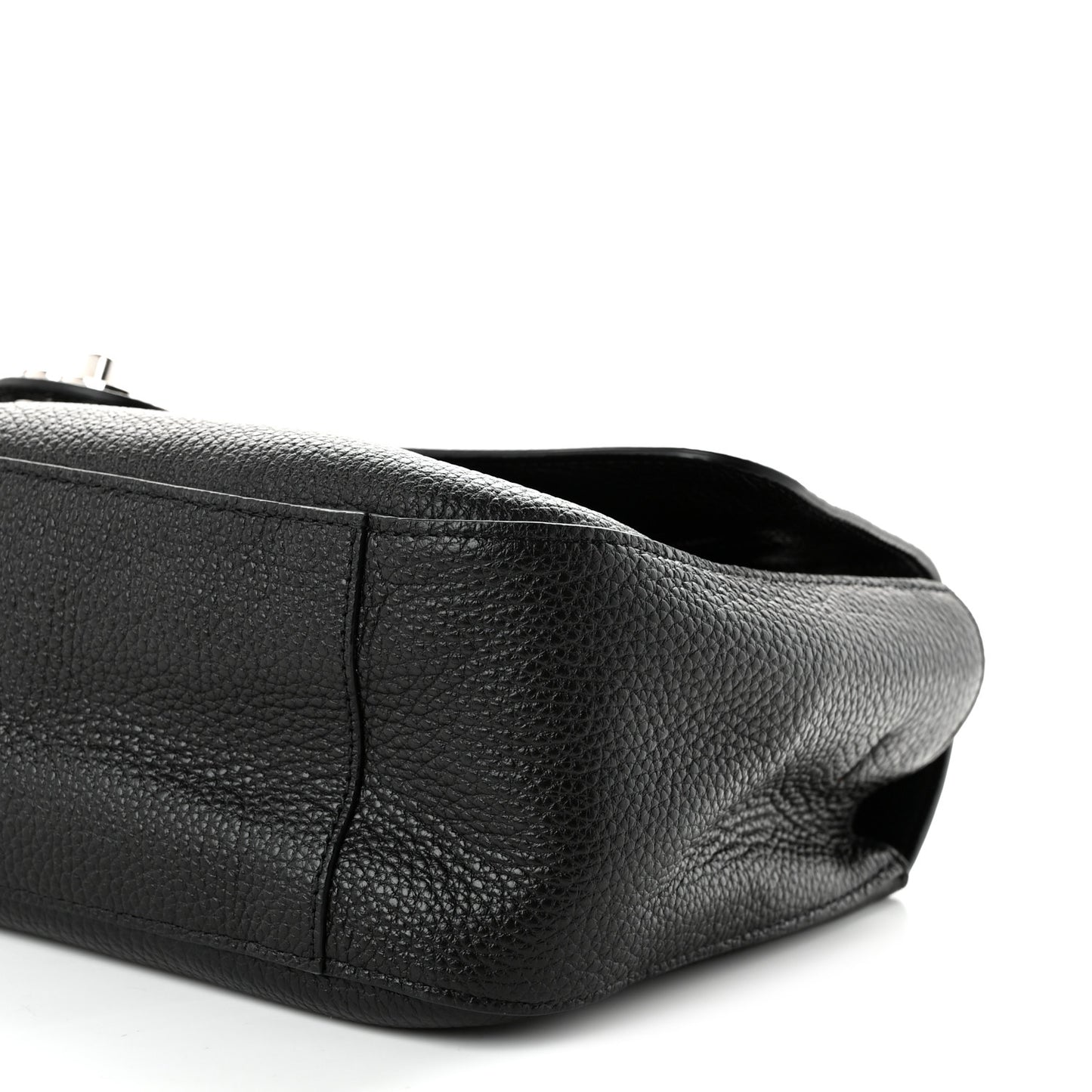 Grained Calfskin Small Souplissimo Maxi Flap Black