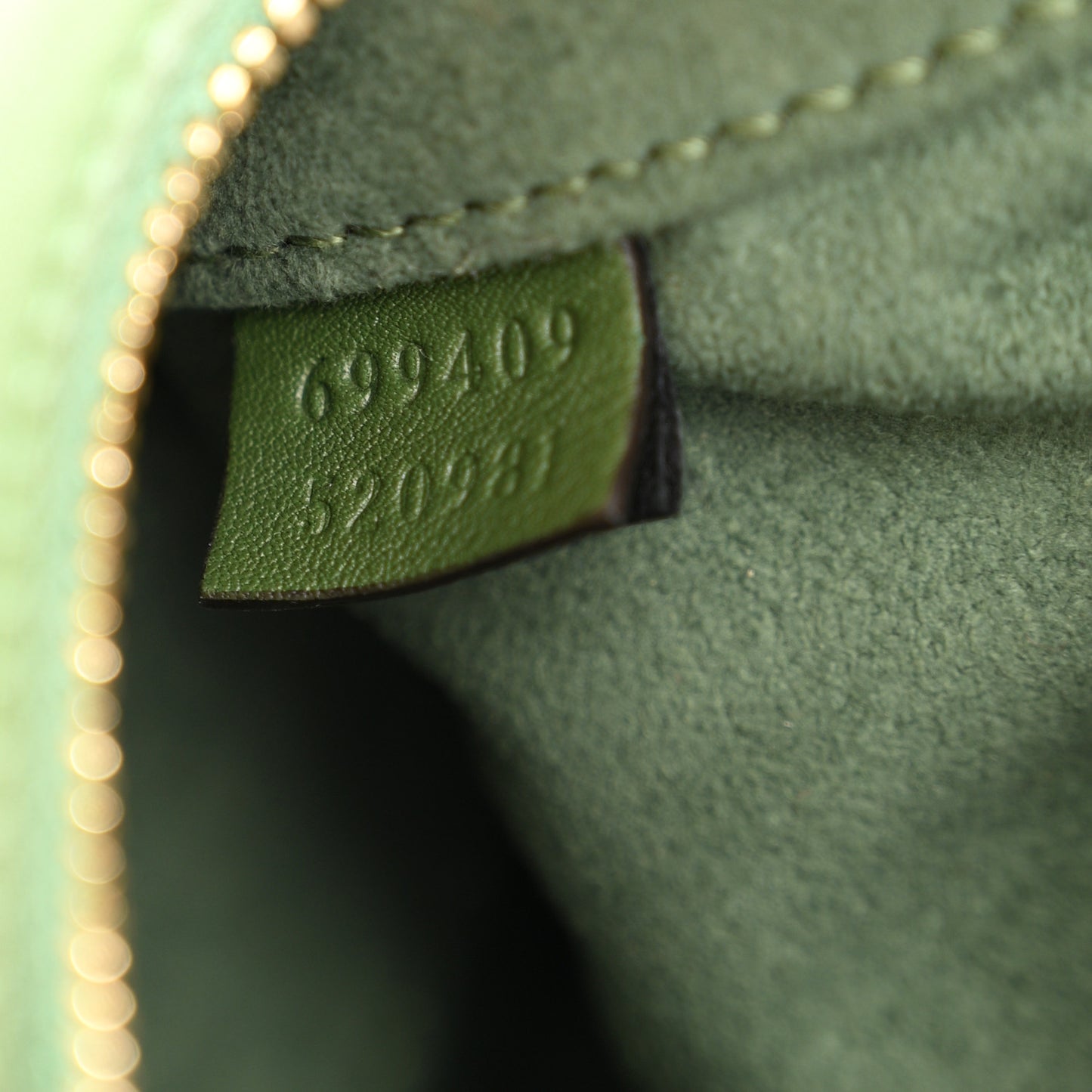Suede Web Small Attache Shoulder Bag Cactus Green