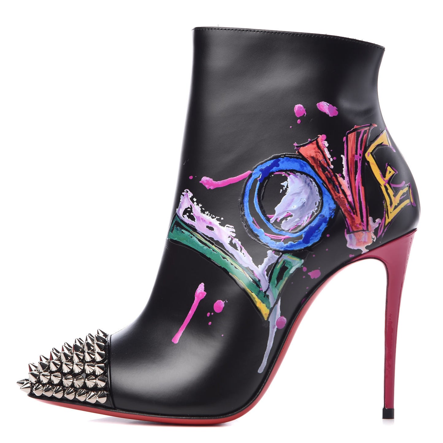 Calfskin Patent Love Is A Boot 100 Booties 36 Black