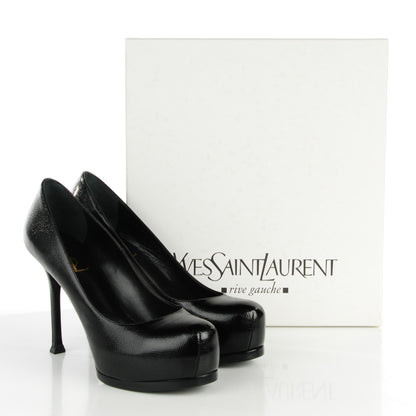 Saint Laurent Vernigolf Tribute 80 Platform Pumps 36.5 Black 5 of 8