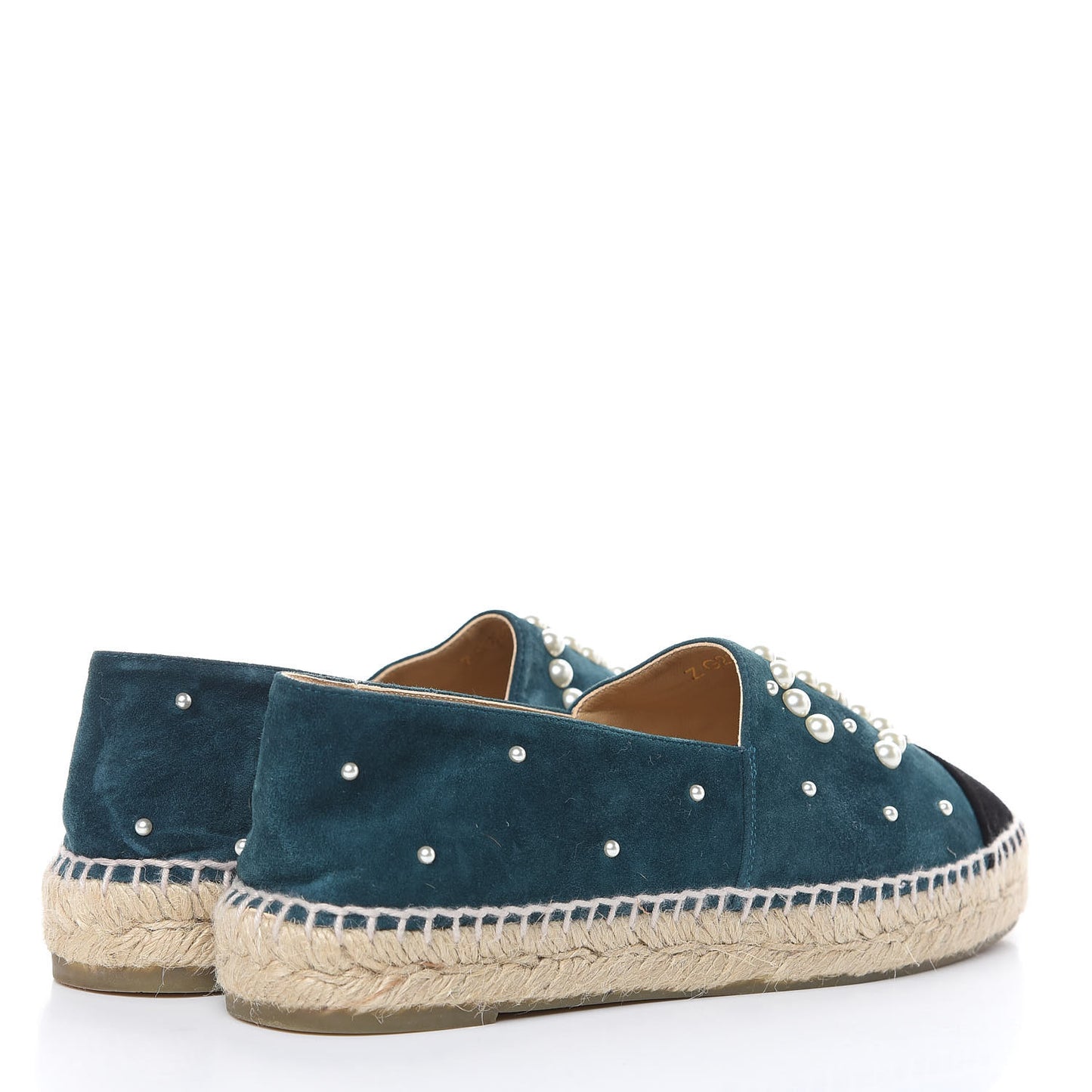 Suede Pearl CC Espadrilles 39 Teal
