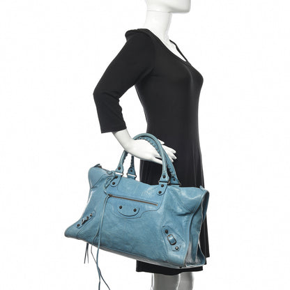 Balenciaga Agneau Classic Hardware Work Bleu Indigo 2 of 13