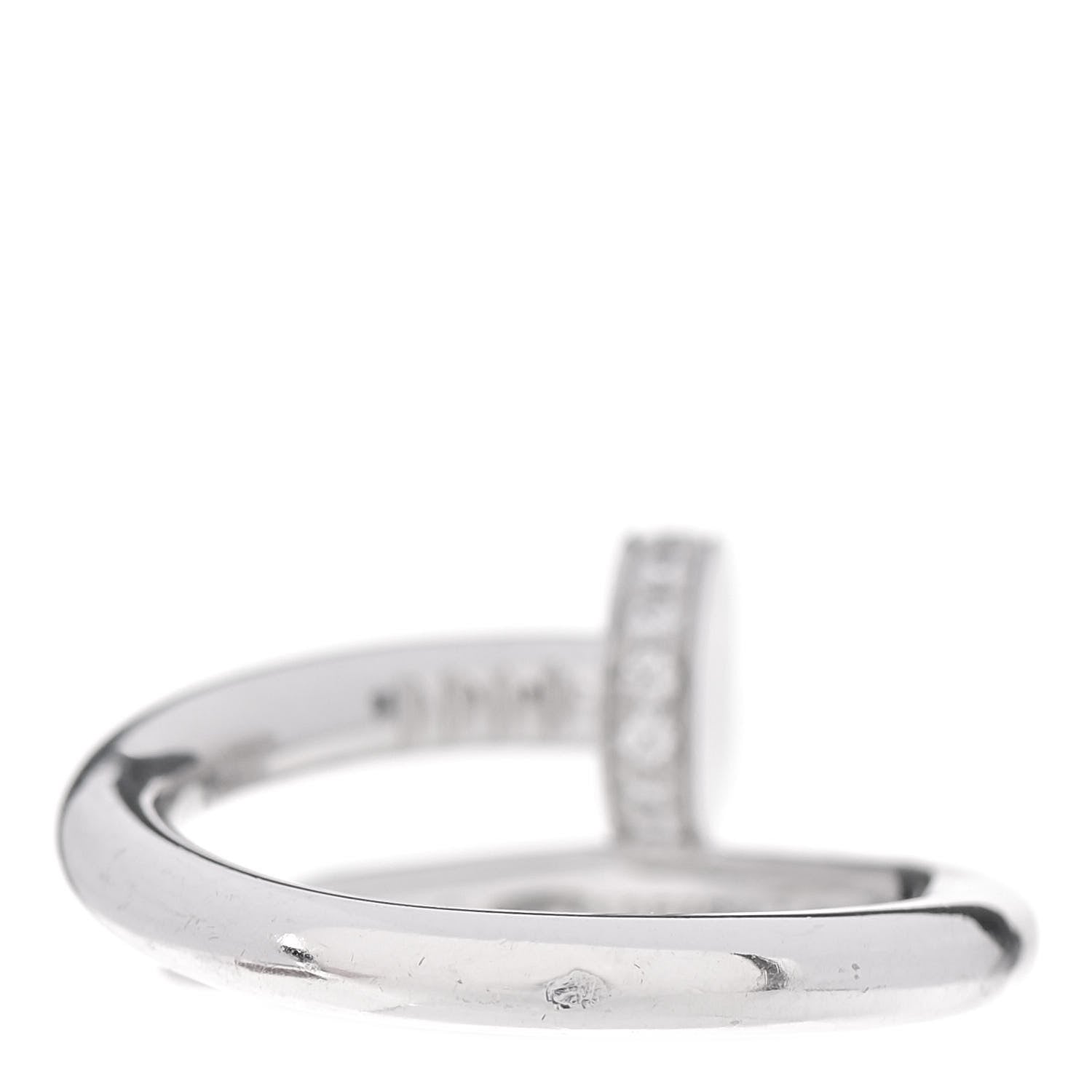 Cartier 18K White Gold Diamond Juste Un Clou Ring 53 6.25 3 of 5