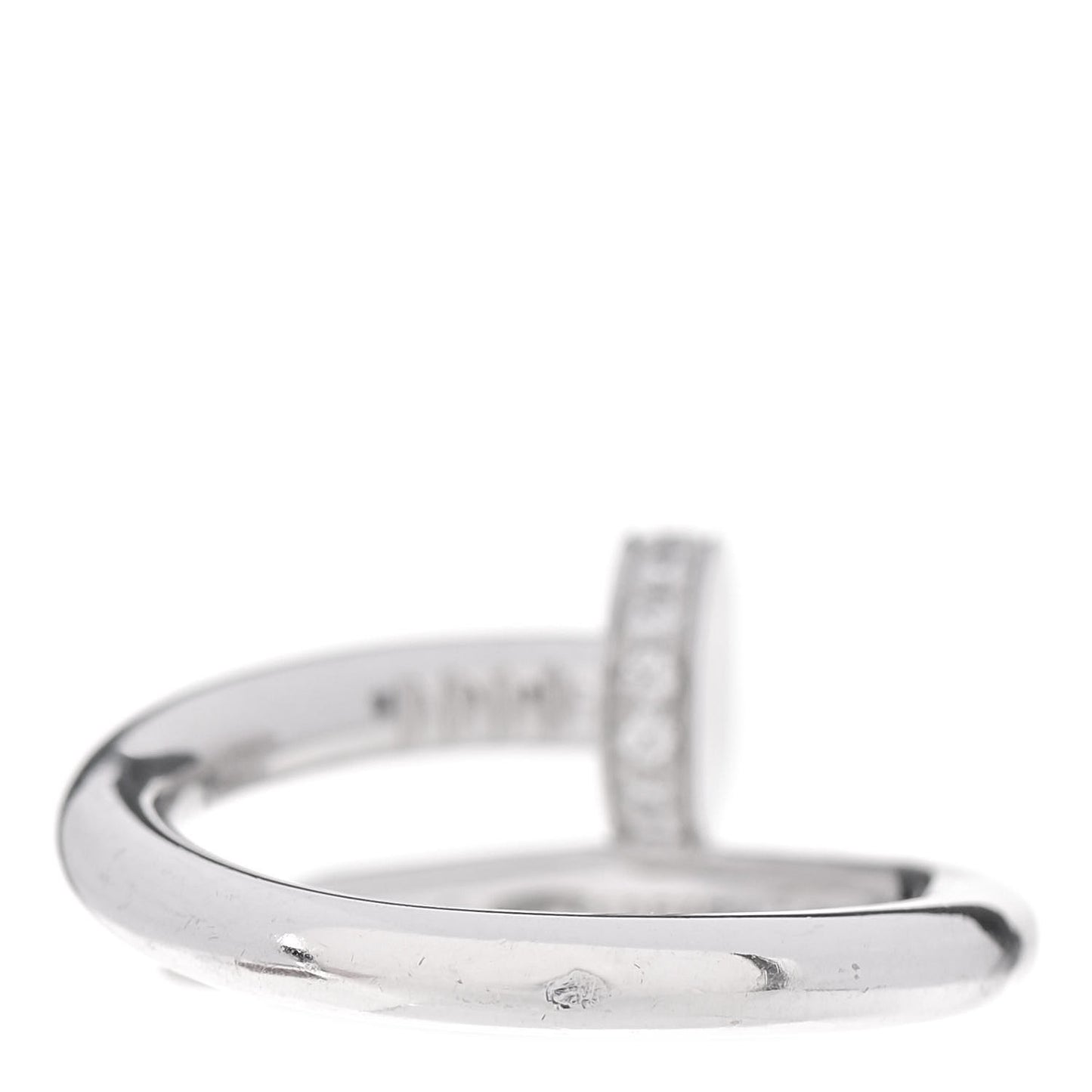 18K White Gold Diamond Juste Un Clou Ring 53 6.25