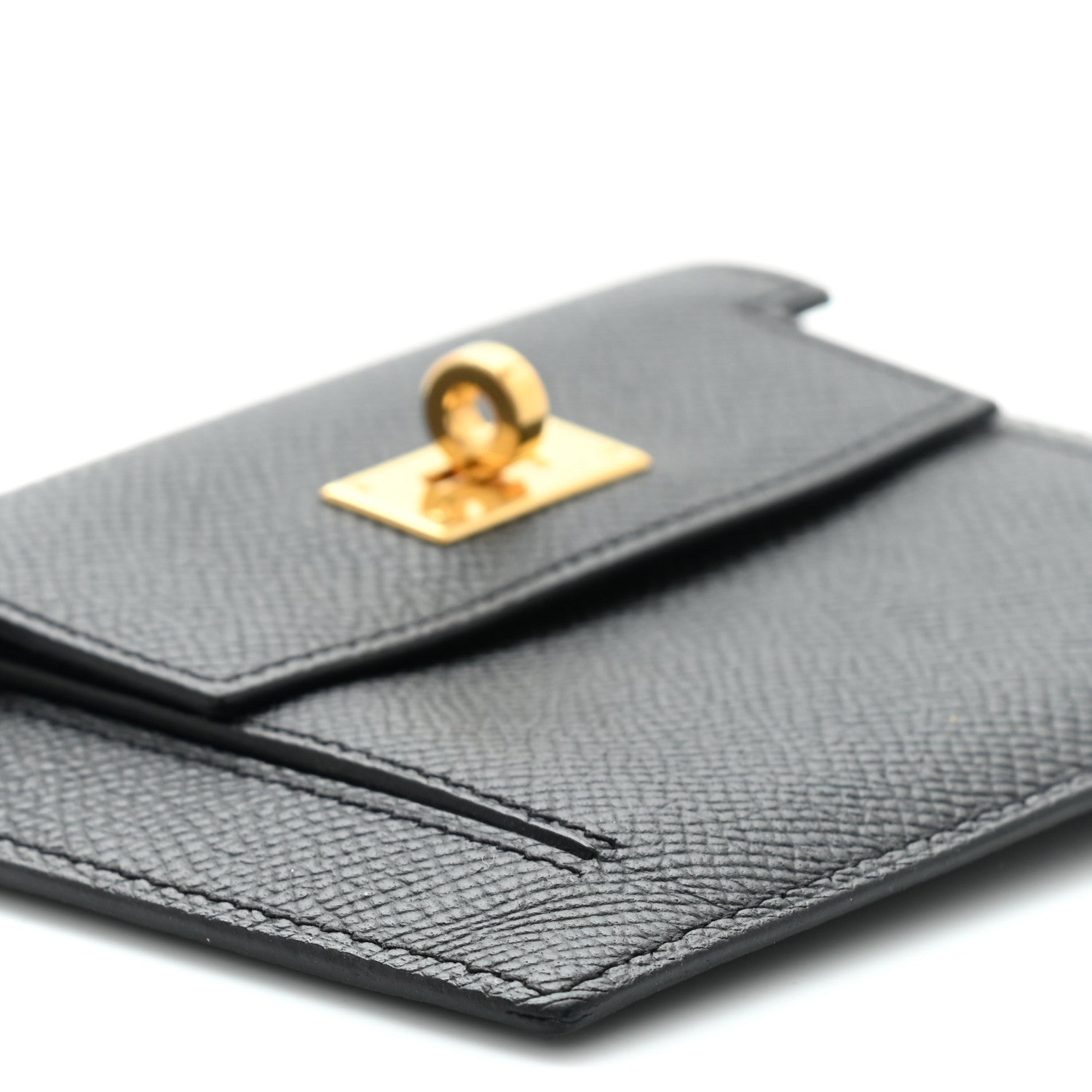 Hermes Epsom Kelly Pocket Compact Wallet Black 8 of 10