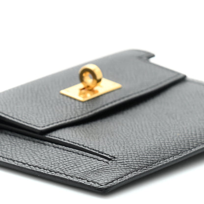Hermes Epsom Kelly Pocket Compact Wallet Black 8 of 10
